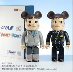BE＠RBRICK ANA ペコちゃん ポコちゃん400% & 100%セット 初コラボ！ANAのCA・パイロットになったペコちゃん・ポコちゃんのベア