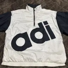 adidas ビックロゴ ハーフジップブルゾン ビンテージ　Ｌサイズ