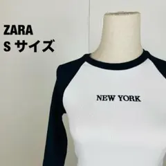 ZARA NEW YORK クロップド長袖Tシャツ サイズS