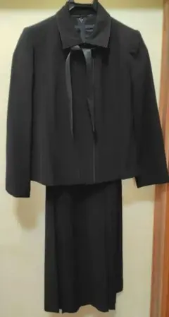 東京イギン フォーマル 半袖ジャケット リボン・肩パッド、ワンピース ベルト付