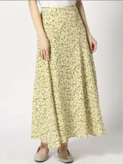【美品✨】apart by lowrys ロングスカート イエロー 花柄 春服