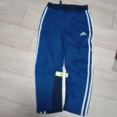 adidas 青 ストライプ 長ズボン　130