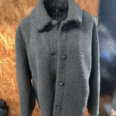 グレー フリースジャケット 襟付き