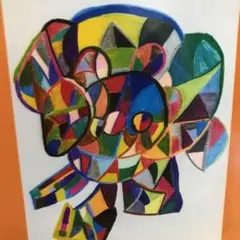 オリジナル色鉛筆画❤️王冠ロボットKINGアート❤️Ｌプリント写真