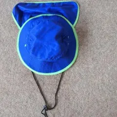 水陸両用子供ハット、 ブルー グリーン 、日よけ付き 54センチ