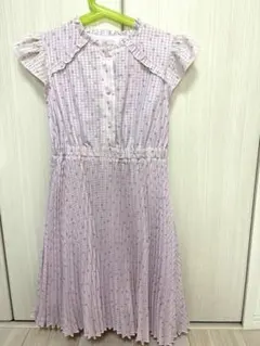 KUMIKYOKU 薄ピンクフリル ワンピース 130