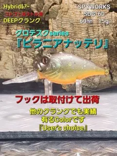 800日圓均一❗Hybrid路亞 SDG-60 食人魚咬餌 60㎜ 15g