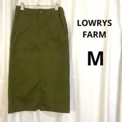 ローリーズファーム　オリーブグリーン タイトスカート 前ボタン付き　Mのサムネイル