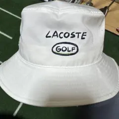 LACOSTE ゴルフ バケットハット ホワイト