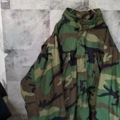 【米軍実物】84年製M65フィールドジャケットカモフラ迷彩L　A76,19