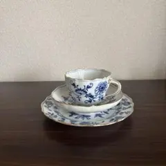 【希少】マイセン ブルーオニオン 金彩 トリオ 19世紀