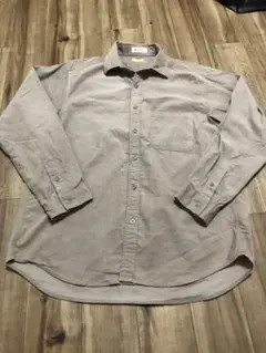 HugCot ベージュ コーデュロイ 長袖シャツ L