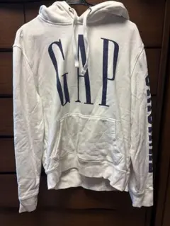 GAP ロゴ プルオーバー パーカー ホワイト ストリート 古着のサムネイル