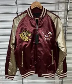 虎と桜刺繍のスカジャン ( Lサイズ )