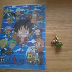ワンピース ルフィ クリアファイルとストラップセット