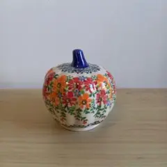 新品　ポーリッシュポタリー　パンプキン　置物　ポーチュラカ　ハロウィン