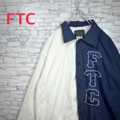 FTC 刺繍ロゴ　バックプリント　スナップボタン　コーチジャケット　Lサイズ