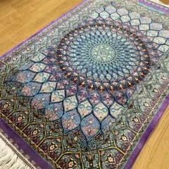 ペルシャ絨毯 クムバンブー 60×90 ペルシャ ギャベ 絨毯 マット イラン
