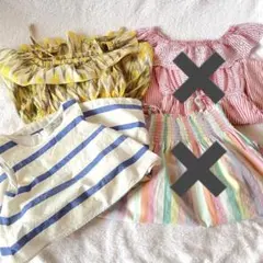 ＊キッズ ワンピース まとめ売り100 ボーダー オフショル チュニック