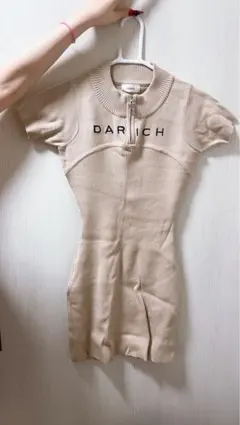 DARICH ベージュ ミニワンピース 半袖