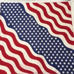 アメリカ国旗 波模様 バンダナ