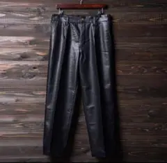 PABLO VINCI Synthetic leather wideslacks