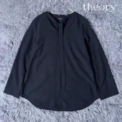 極美品✨️近年モデル セオリー ボウタイ長袖ブラウス S ブラック 洗える