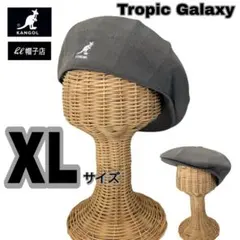 BIGサイズ　KANGOL　ハンチング　メッシュ　XLサイズ　灰色　洗える帽子