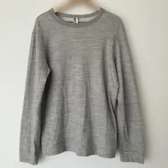 MHL. 毛混グレー 長袖カットソー　Ｌサイズ
