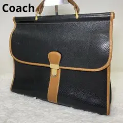 希少✨Coach オールドコーチ ビジネスバッグ ブリーフケース A4収納 黒のサムネイル