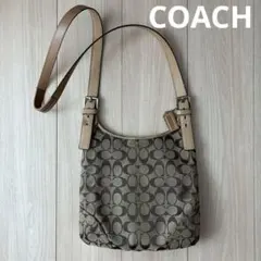 コーチ　COACH　ショルダーバッグ　シグネチャー　レザー　ヴィンテージ