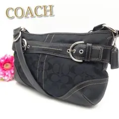 良品✨COACH 2Way ショルダーバッグ シグネチャー キャンバス レザー