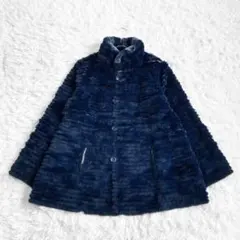 たんこぶ98%様 レッキス ラビット リバーシブル ファーコート L 紺