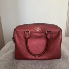⭐️限定色COACH メタリックピンクレザー ハンドバッグ
