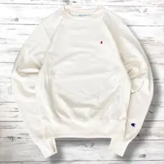 Champion チャンピオン スウェット 刺繍ロゴ ホワイト XS 1344