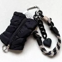 じゃらじゃらキーホルダーハート&キルティングポーチキーホルダーバッグチャーム