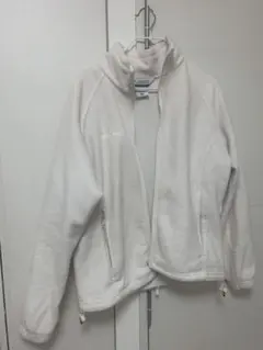 雰囲気◎!! コロンビア 刺繍ロゴ 希少カラー クリーム フリースジャケット