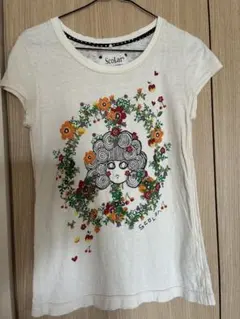 ScoLar スカラー 花柄 Tシャツ 半袖 Mサイズのサムネイル