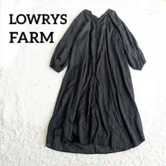 LOWRYS FARM ローリーズファーム／ ロングシャツワンピース 黒 七分袖