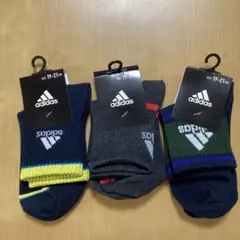 adidas キッズ靴下 19-21cm 3足セット