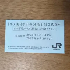 JR 東日本　株主優待券