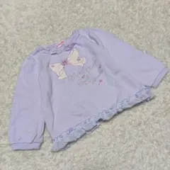 mezzo piano メゾピアノ リボン 刺繍 フリルレース トレーナ 100のサムネイル
