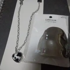 Lattice 2点セット ハートネックレス ポニーテールフック