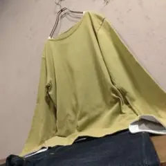 【FORK&SPOON】Marine Boat Neck ロンT　マット黄緑色のサムネイル