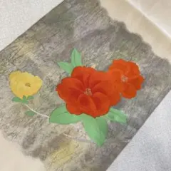 011123 刺繍　9寸　オールシーズン　名古屋帯　六通柄