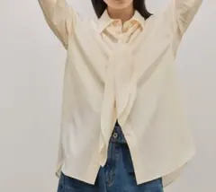 【サステナブル】ボウタイシャツ