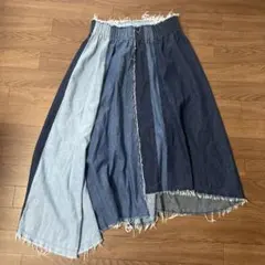 niko and... ハギハギデニムスカート アシンメトリー