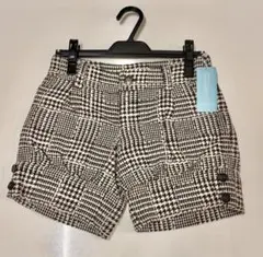 【新品タグ付】ロディスポット アンゴラ混 チェック柄ショートパンツ ブラウンのサムネイル
