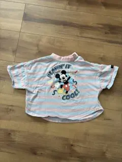 FUTAFUTA ミッキー Tシャツ ストライプ80cm