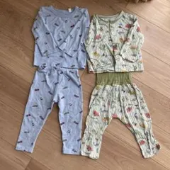 恐竜と電車柄パジャマ2点セット